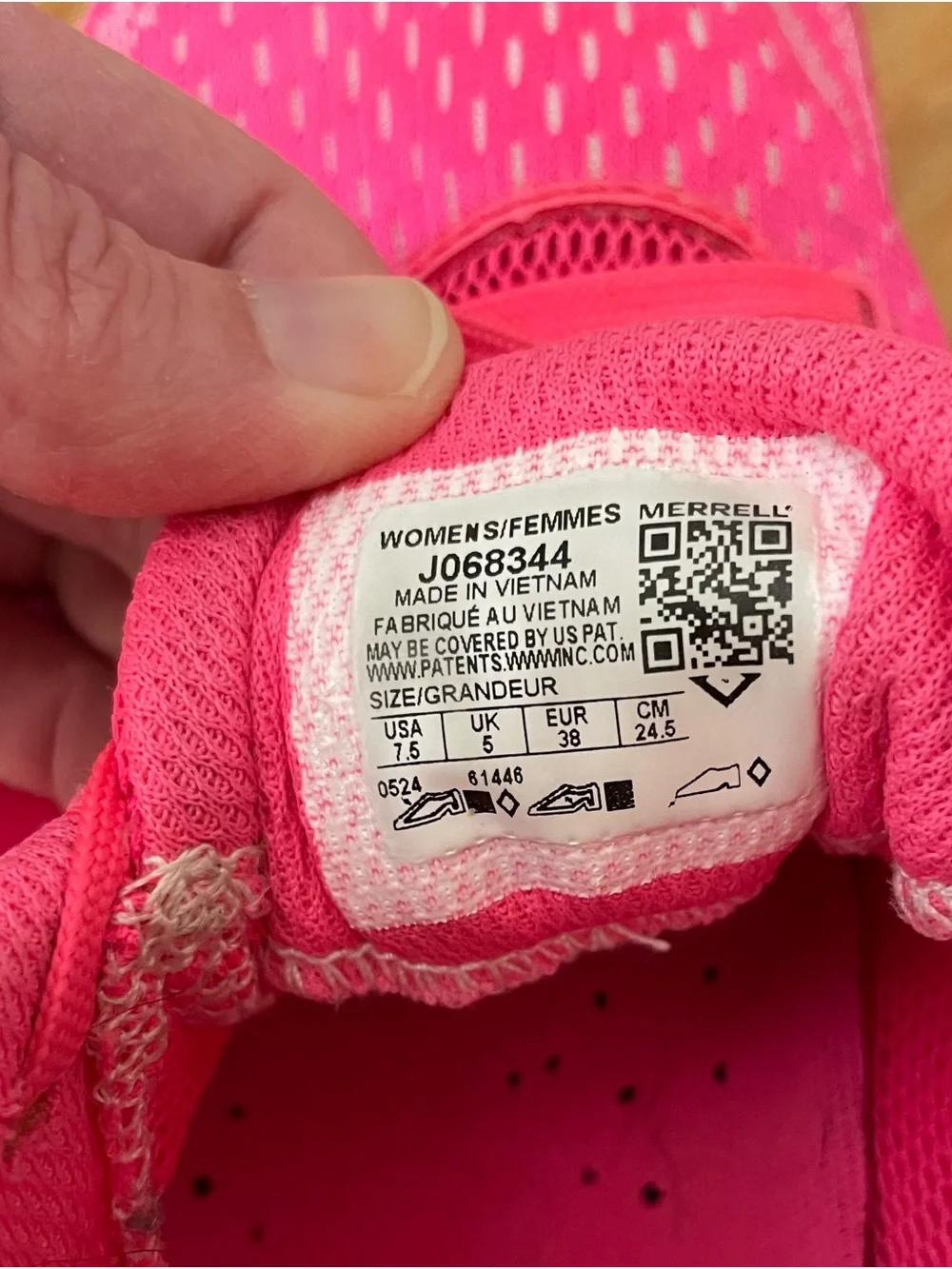 Merrell Women's Morphlite Neon Pink Athletic Running Sneakers, Size 7.5
